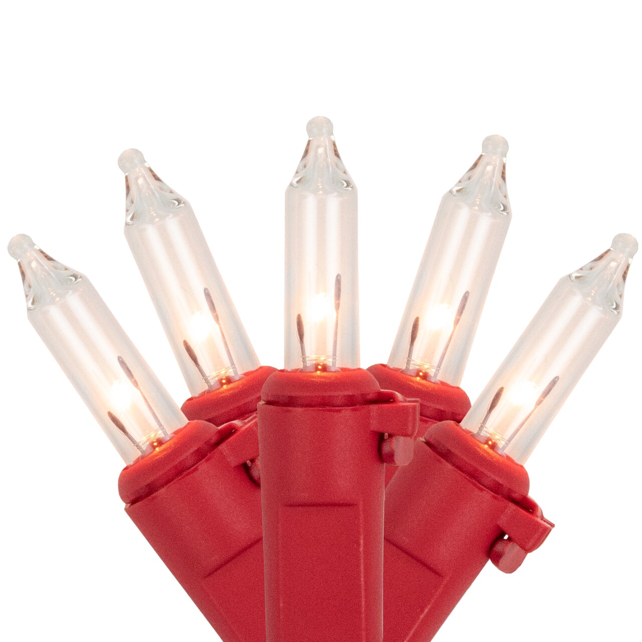 Northlight Mini Christmas Light Set - Clear - 20.25' Red Wire - 100ct